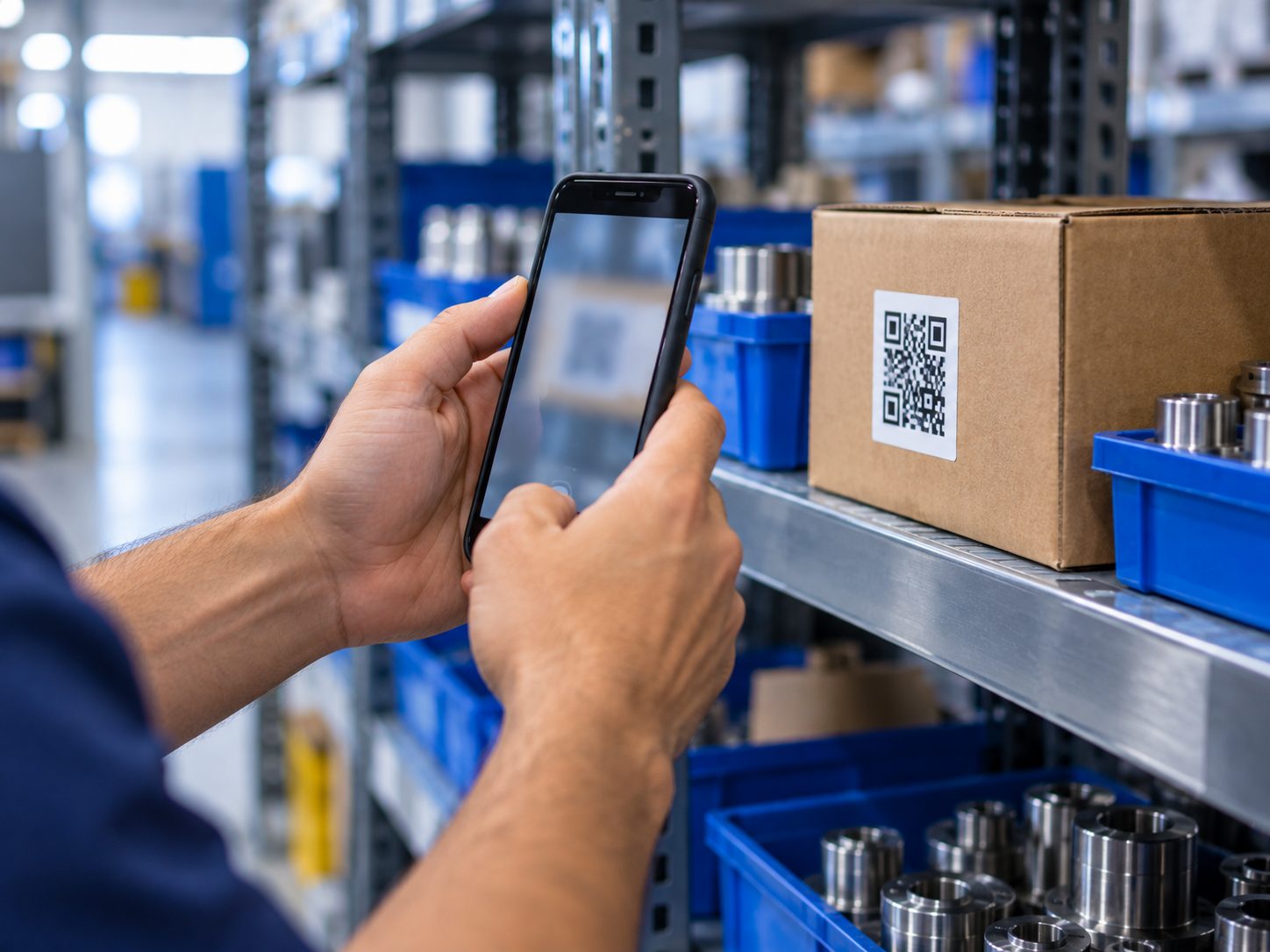 Contagem de inventário lendo QR Code pelo celular